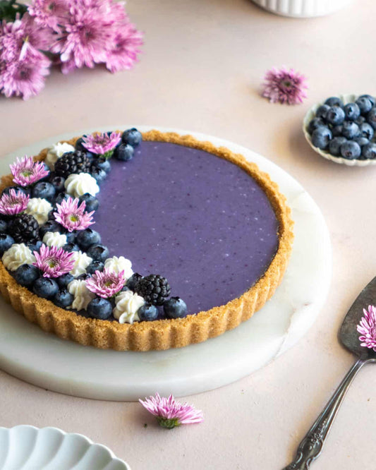 Blue Berry, Lavender, White Chocolate Tart