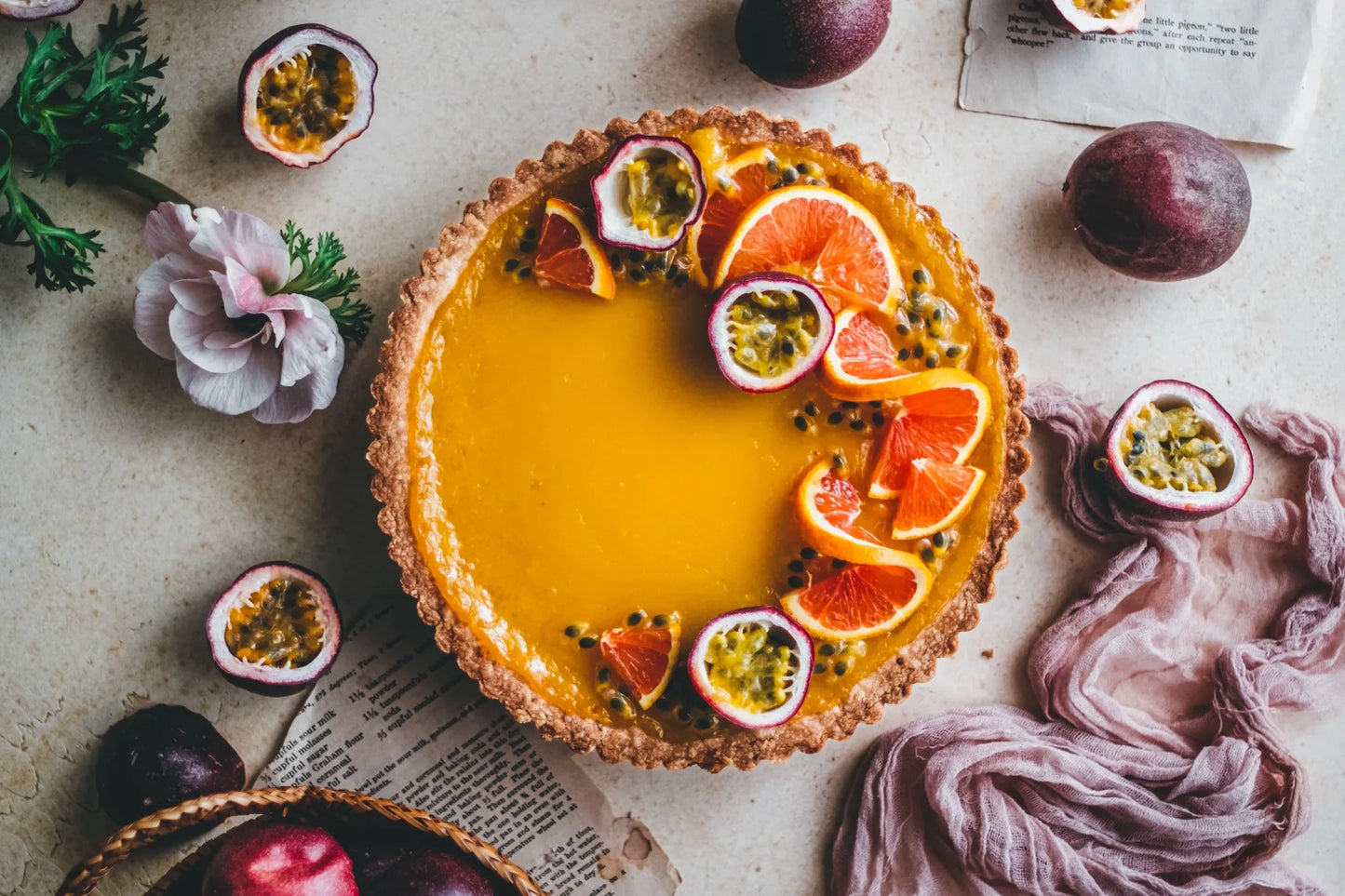Passion Fruit Curd Tart